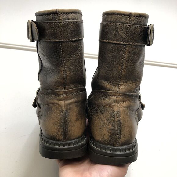 UGG Boots “Rockville II” Men’s Size US 10 Distressed Brown Leather Moto 3043 - Picture 6 of 12